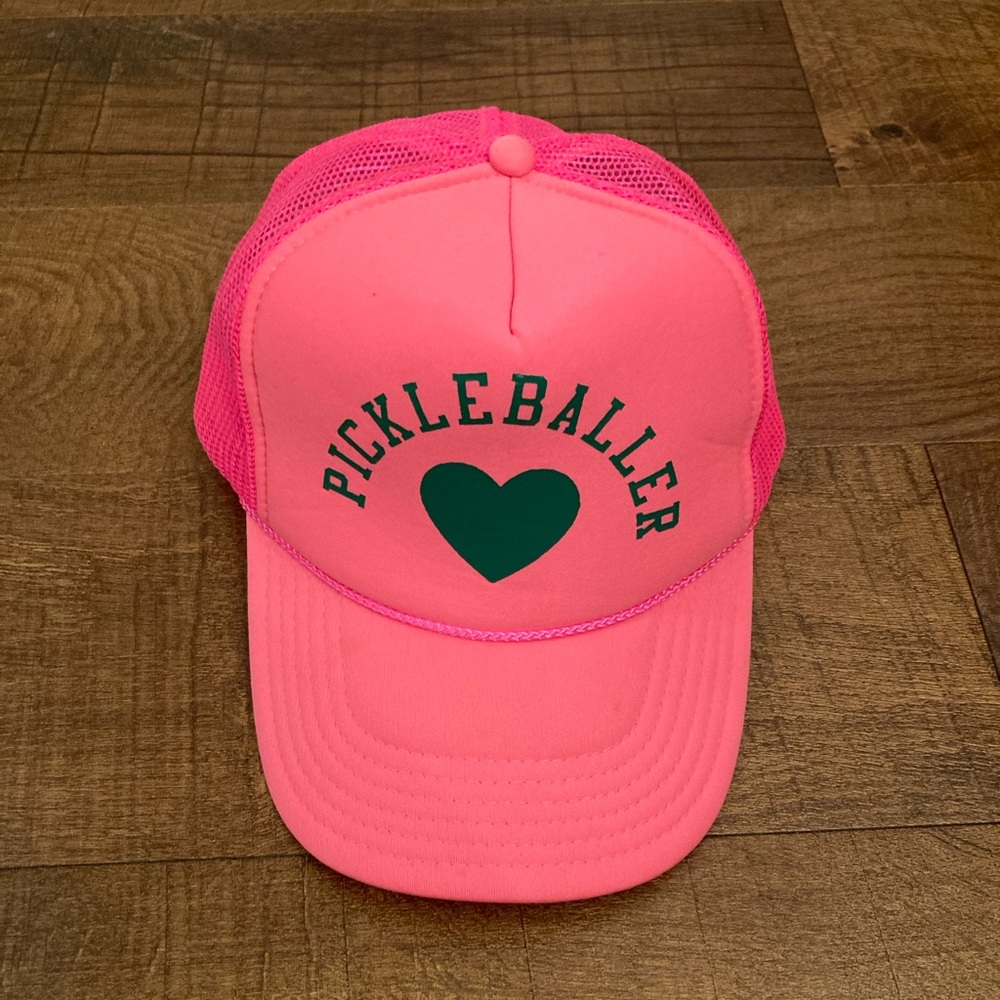 OTTO Neon Pink ‘PICKLEBALLER’ Trucker Hat OSFM